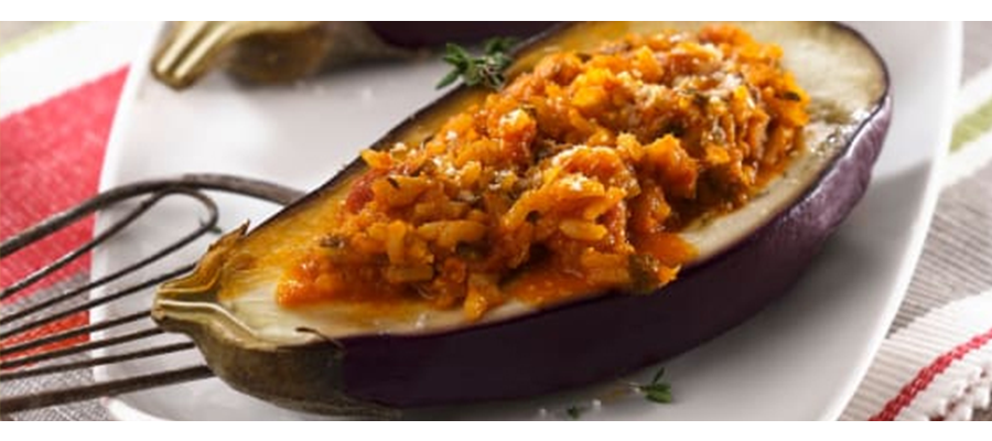 Stuffed aubergines