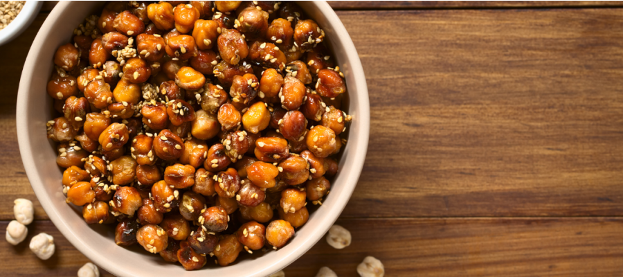 Geröstete Curry-Kichererbsen